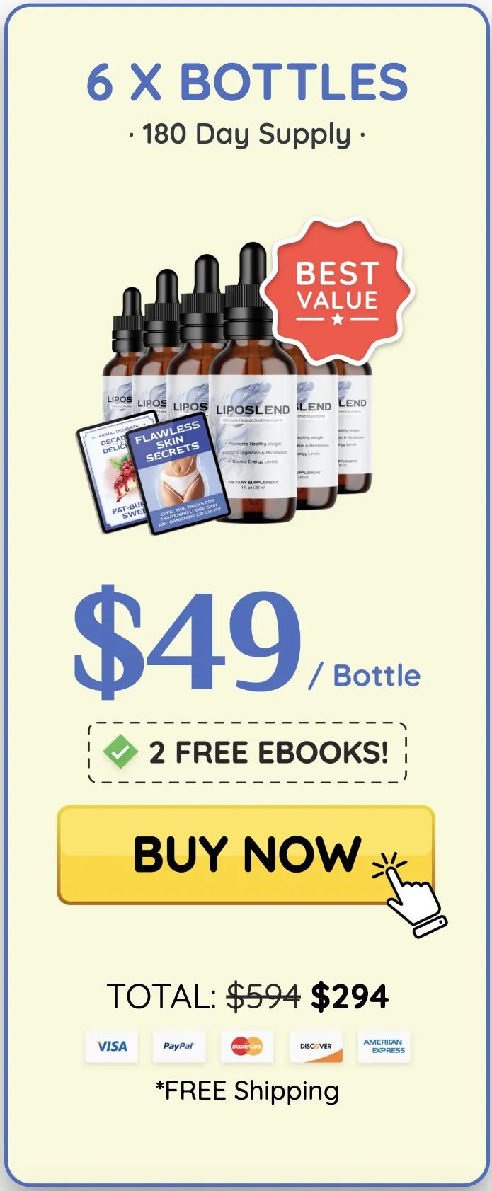 Buy LipoSlend 6 Bottle
