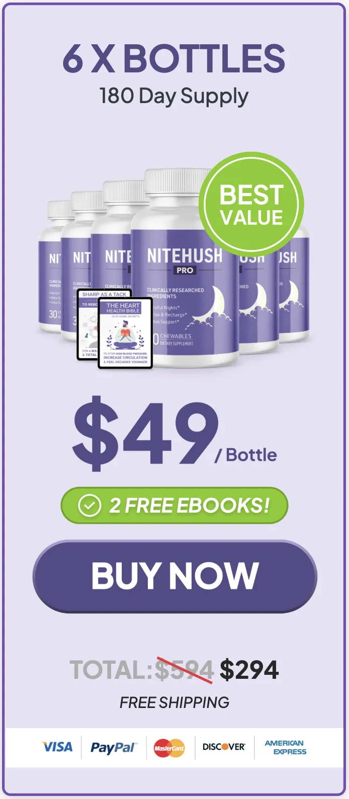 Buy NiteHush Pro 6 Bottles