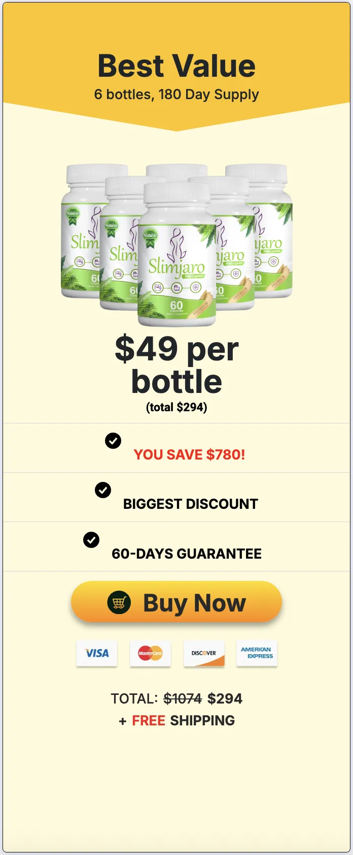 Buy Slimjaro 6 Bottles