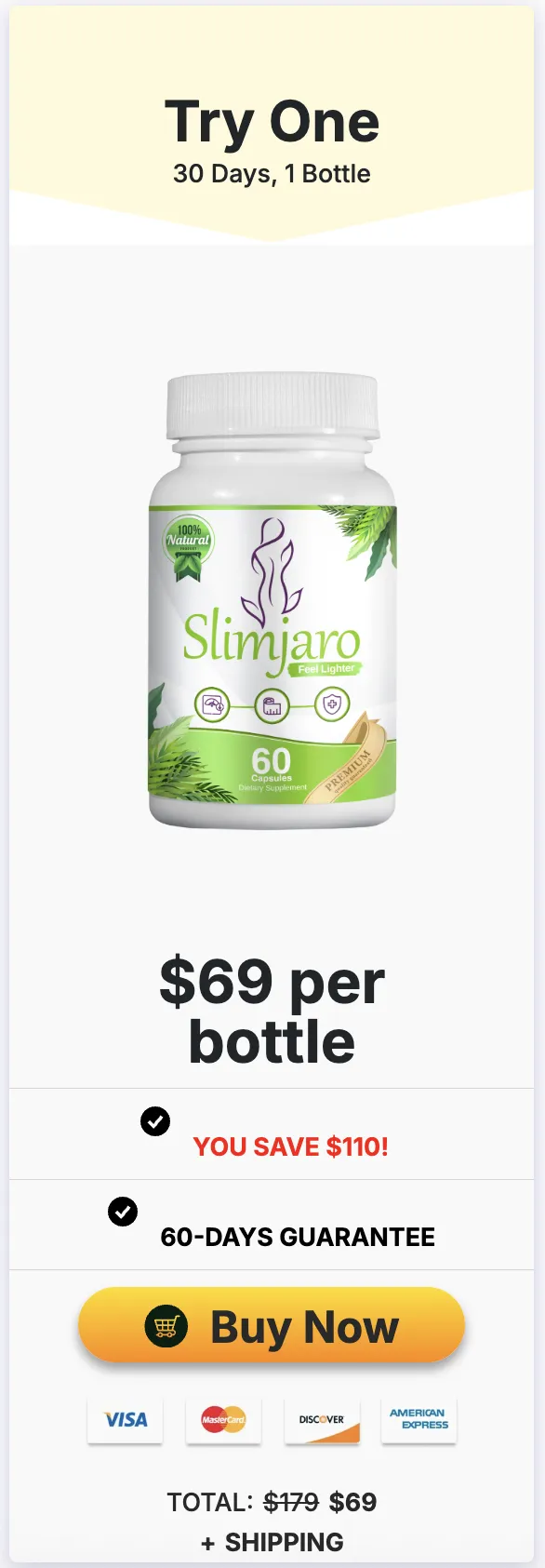 Slimjaro 1 Bottle