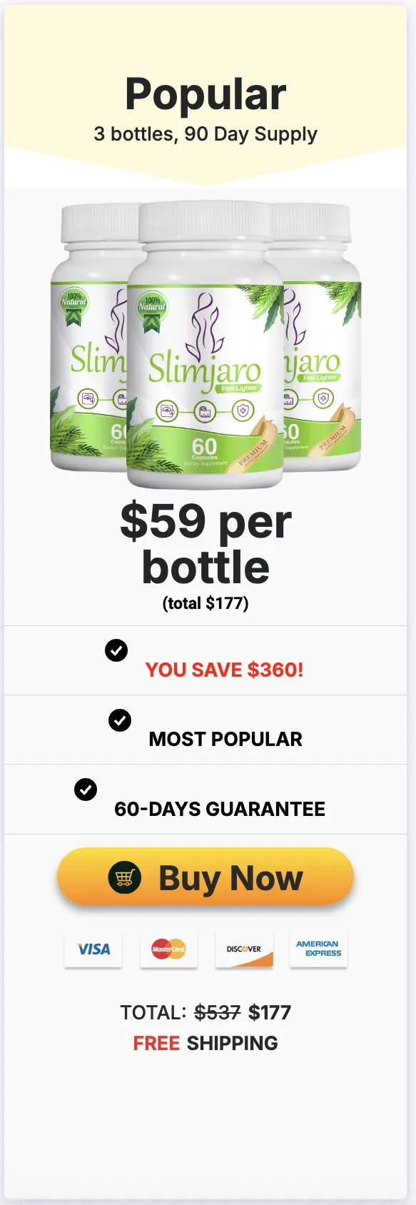 Order Slimjaro 3 Bottles
