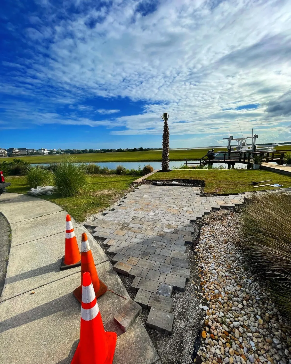 Low-maintenance artificial turf installation in a backyard.