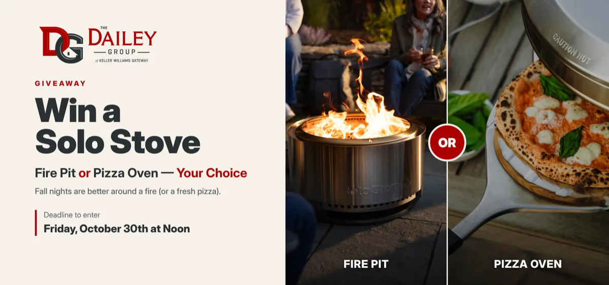 Win a Solo Stove fire pit or pizza oven - The Dailey Group giveaway