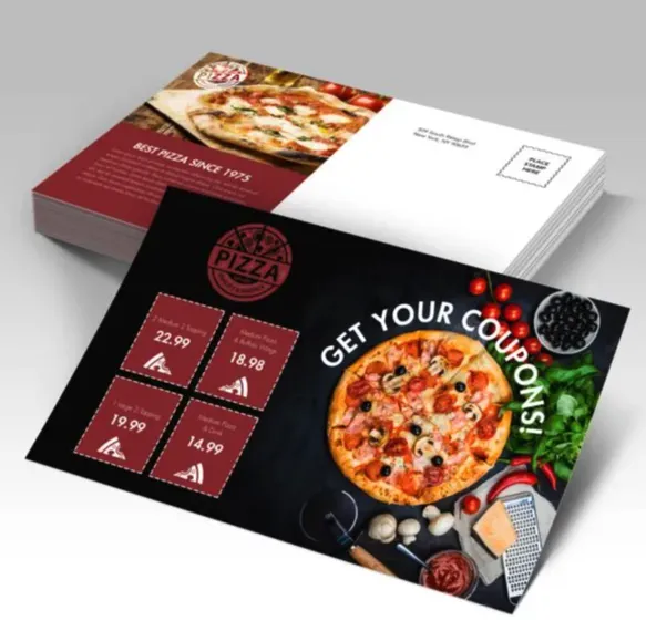 18pt postcards with ultra-thick, luxurious card stock, offering a sturdy and professional feel for high-end promotions and branding.