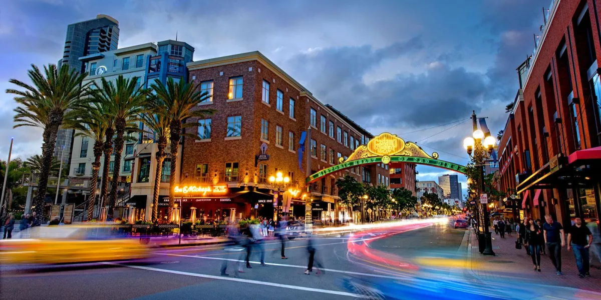 The Gaslamp District in San Diego