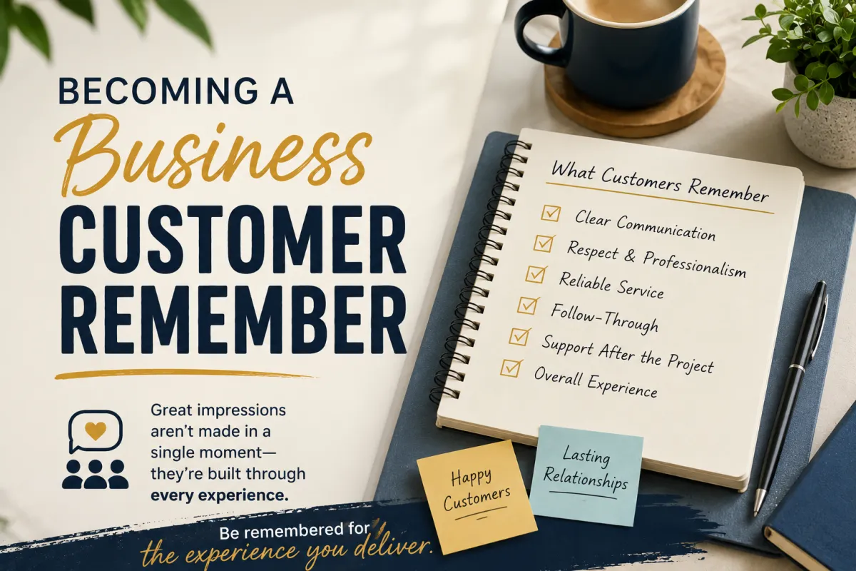 Becoming a Business Customer Remember