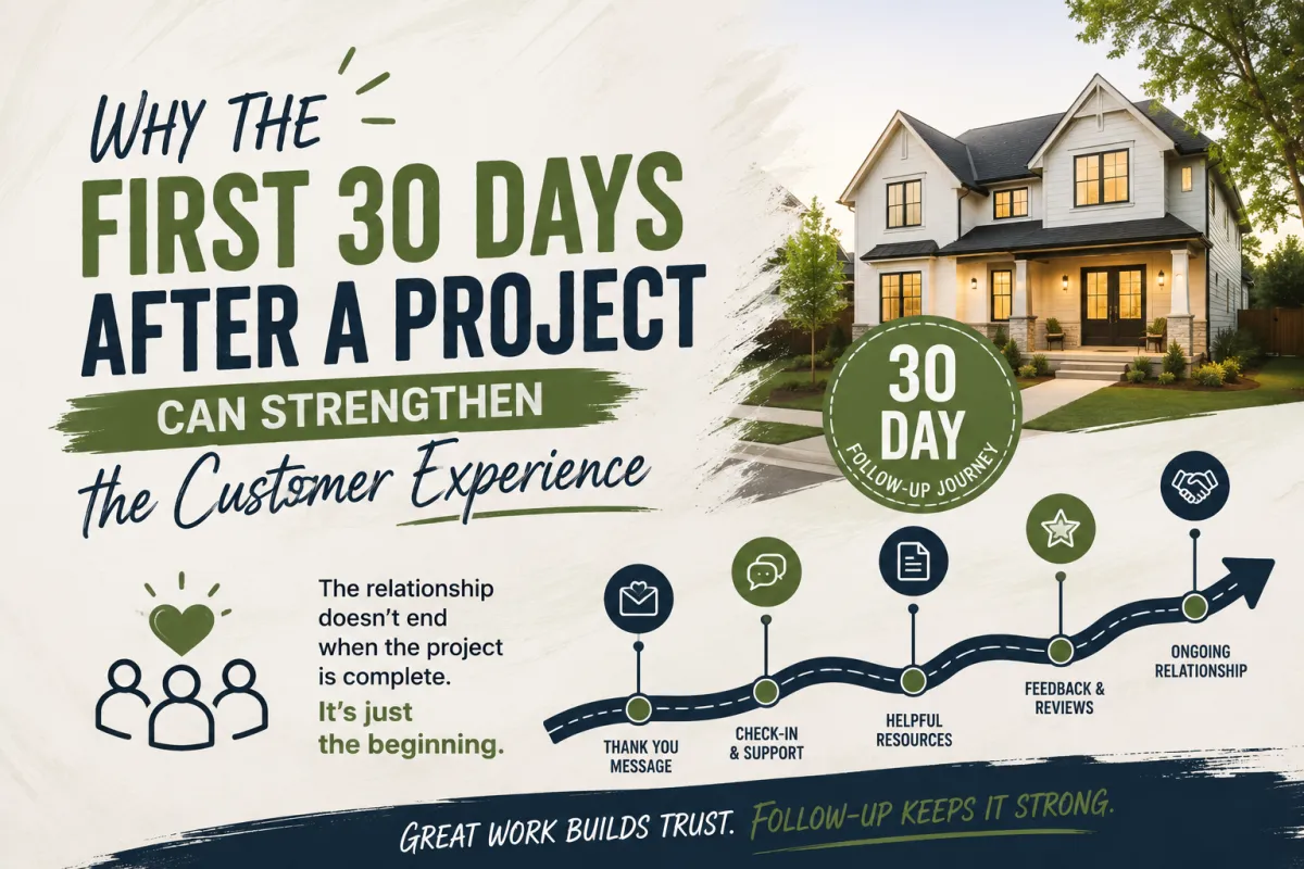 Why the First 30 Days After a Project Can Strengthen the Customer Experience