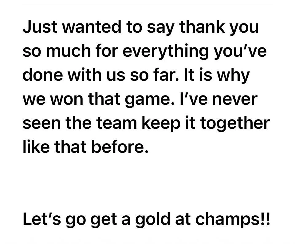 Testimonial for mental performance coaching and how it helped a highschool tennis player stay present and succeed in the calm. 