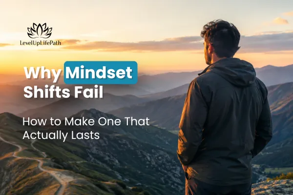 Person reflecting on personal growth and lasting mindset transformation