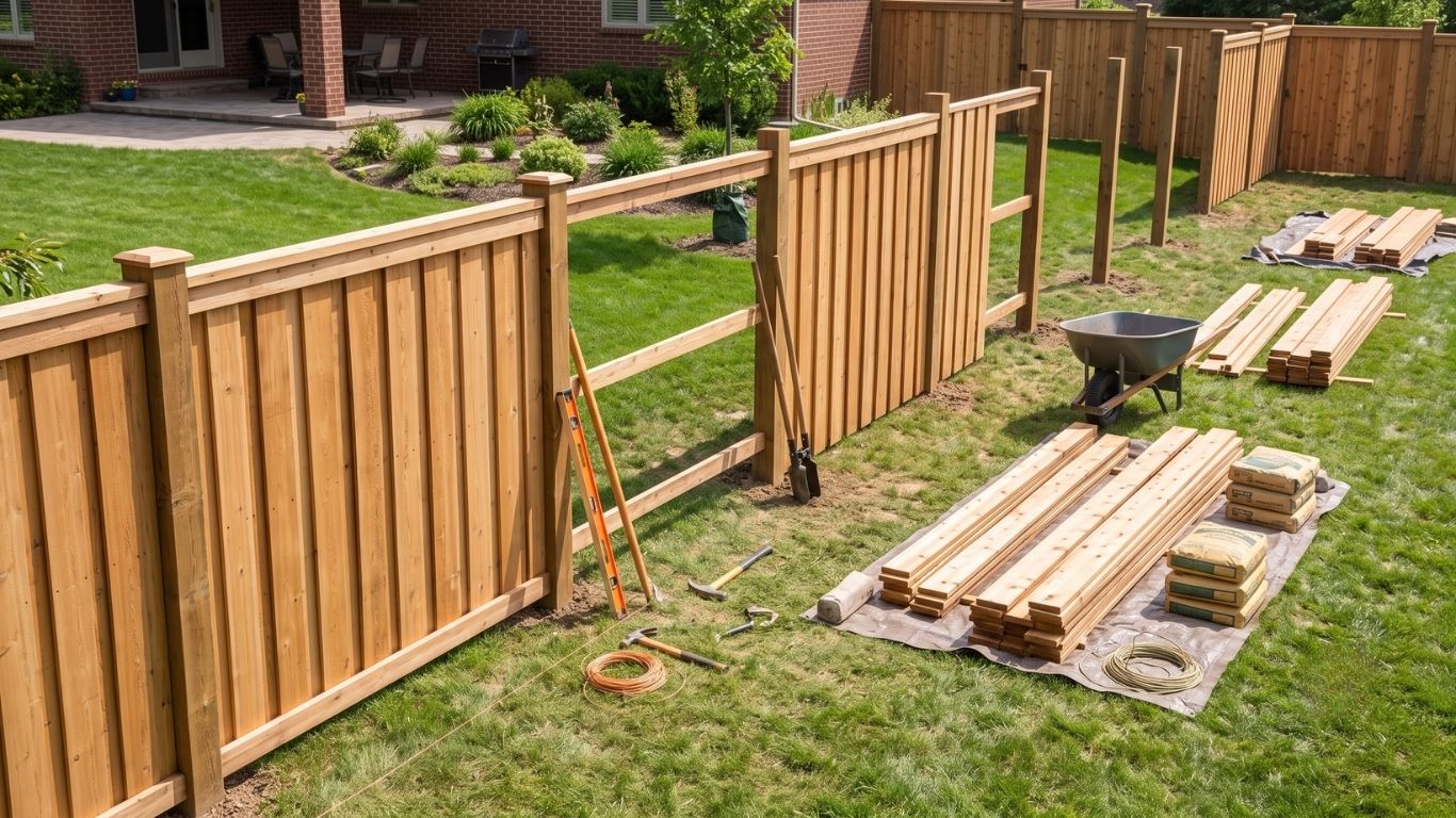 Wood Privacy Fence Installation