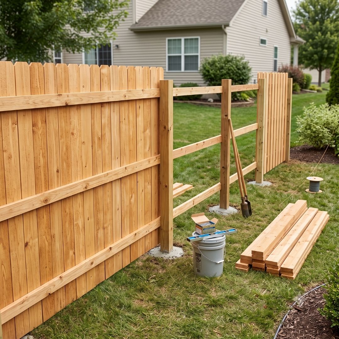 Local Wood Privacy Fence Installation