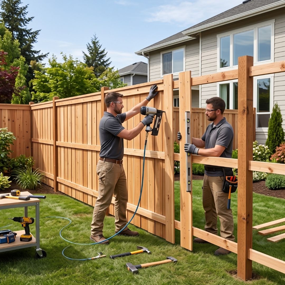 Sacramento Wood Privacy Fence Installation