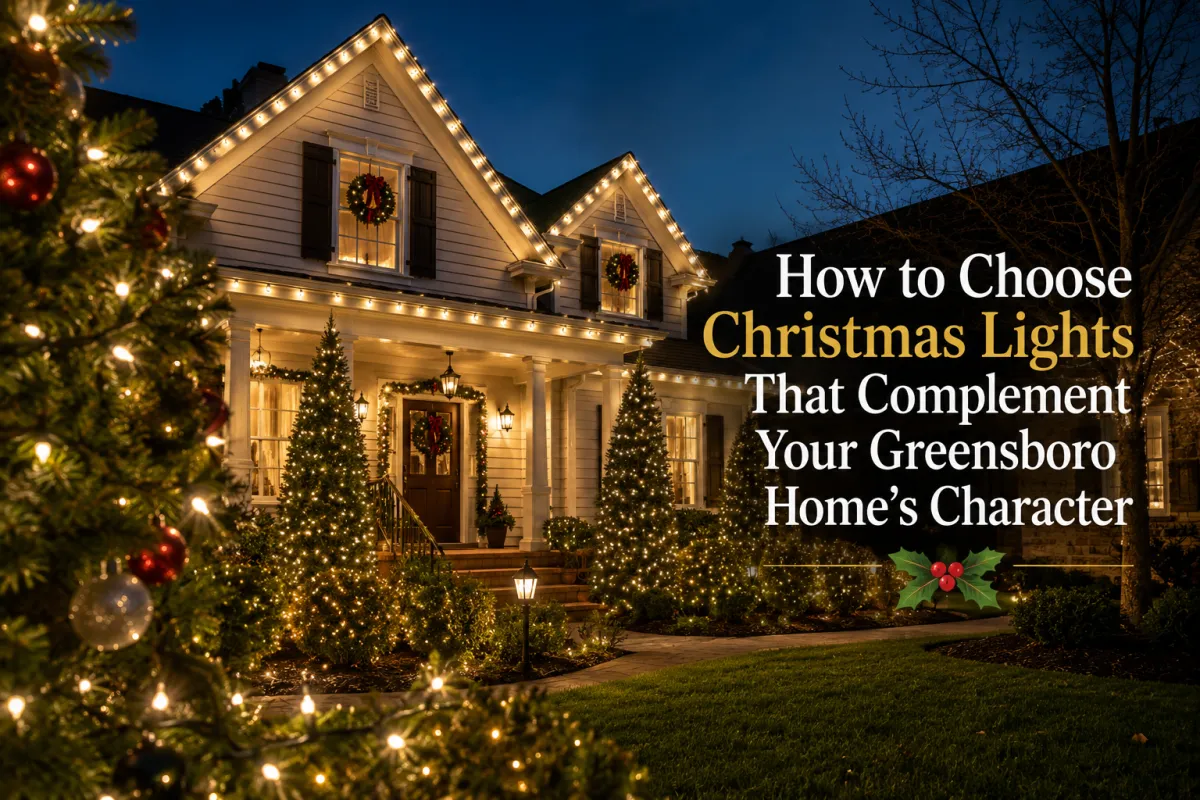 How to Choose Christmas Lights That Complement Your Greensboro Home's Character