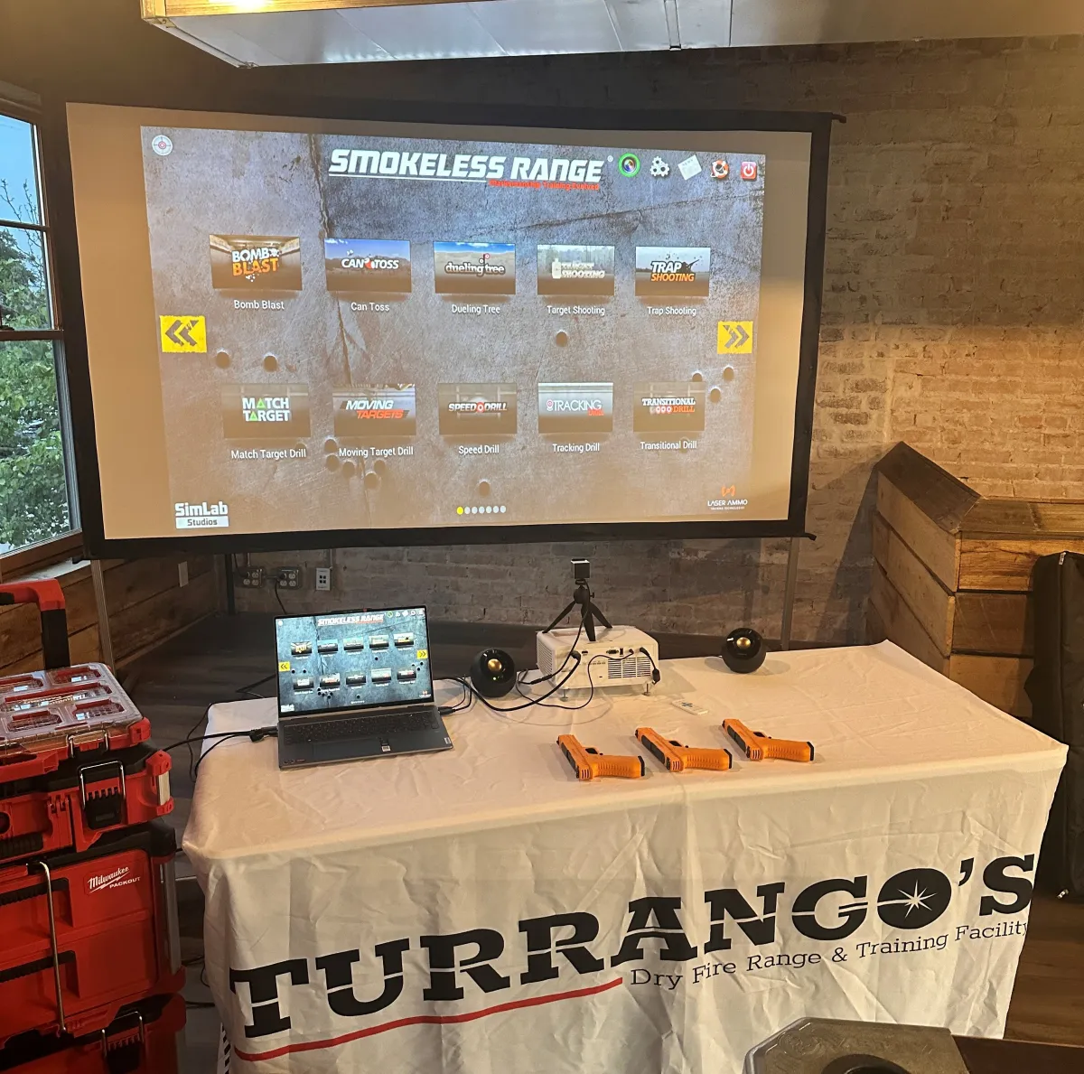 Picture o a Turrangos mobile event setup