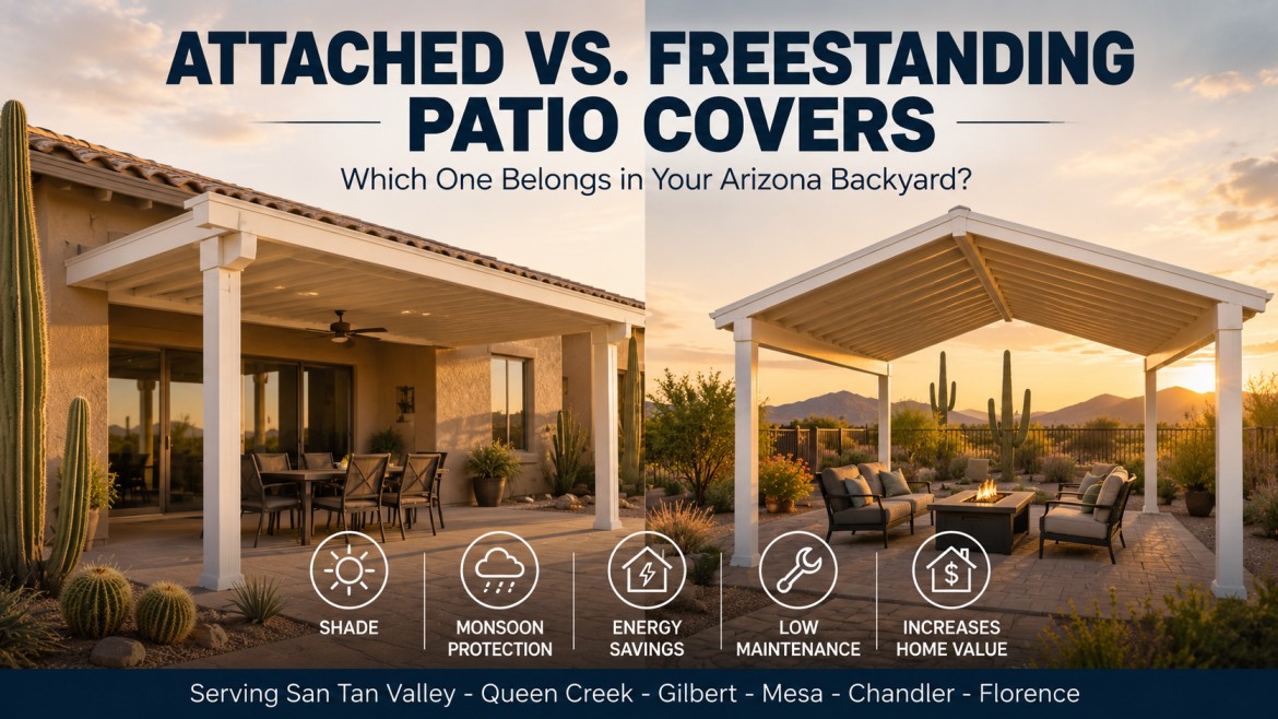 Attached vs Freestanding Patio Covers | Arizona Guide
