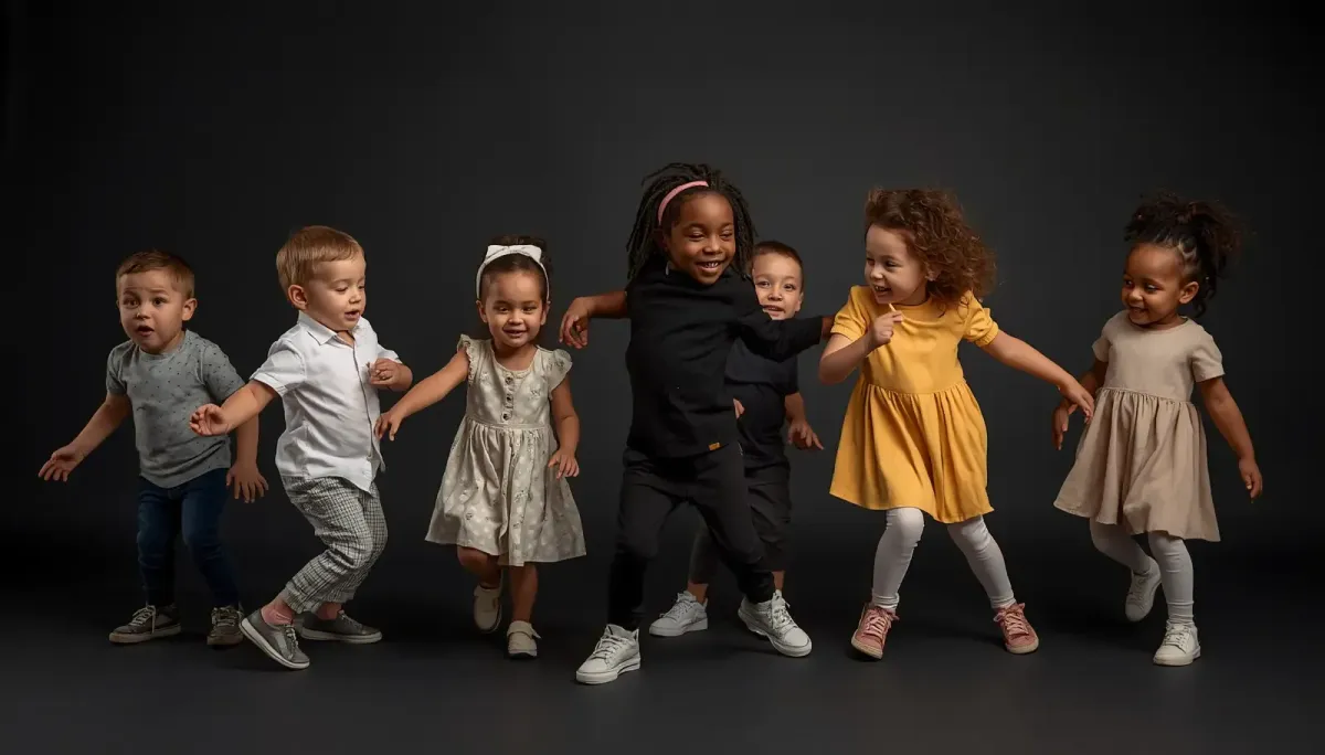 Preschoolers moving to music