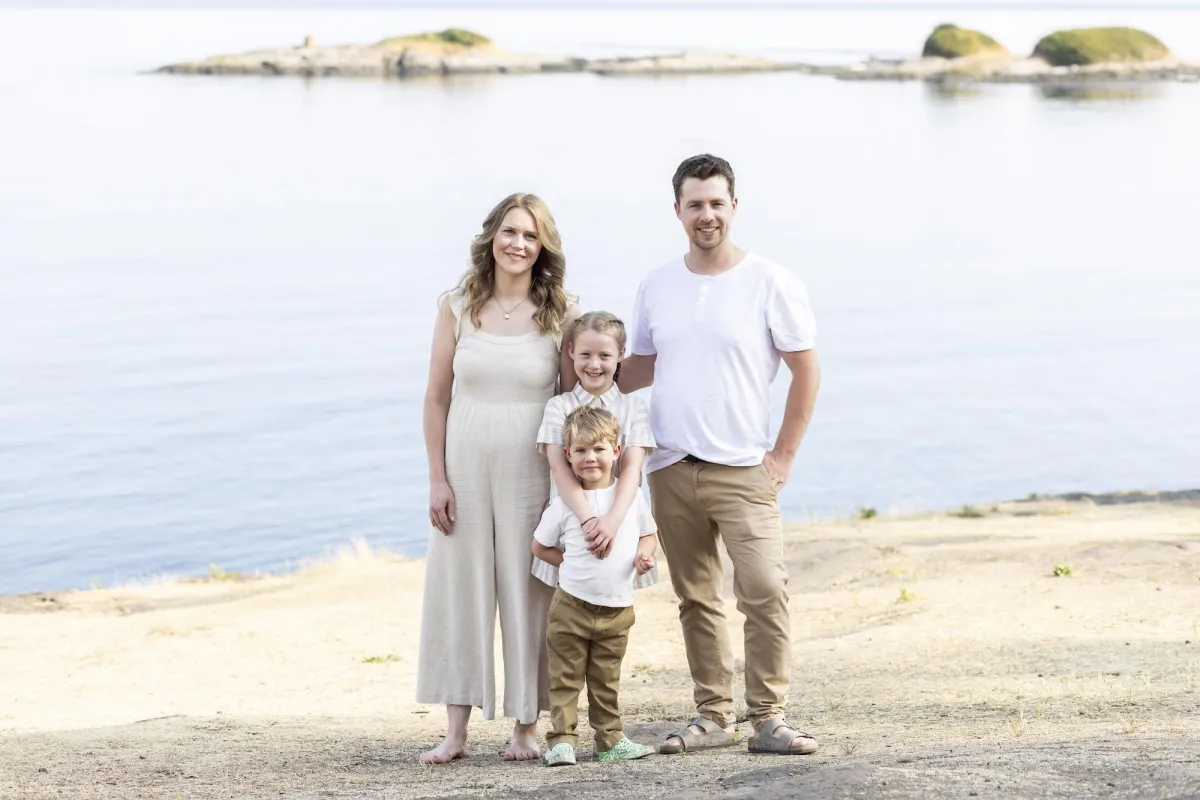 Family photo at Tower Point Victoria BC