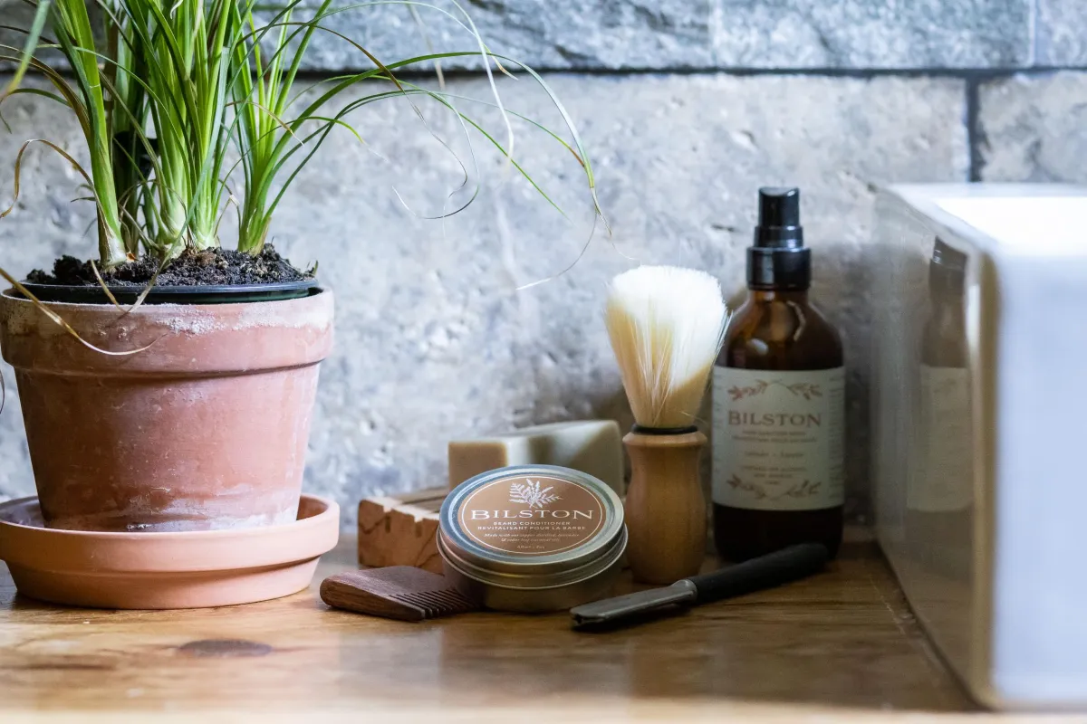Beard conditioner and hand sanitizer made by Bilston Creek Farm
