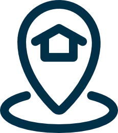 Icon representing the architectural appeal and curb value of decorative hurricane shutters.