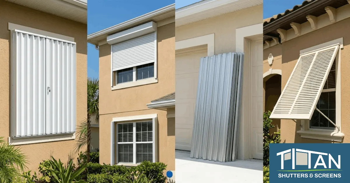 Hurricane Shutter Types Florida | Panels Accordions Roll-Downs