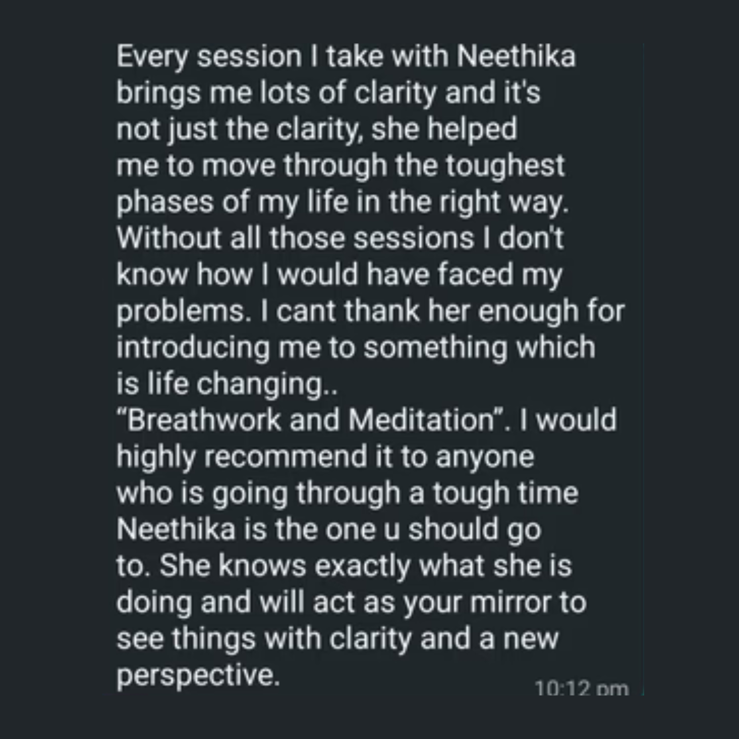 WhatsApp Testimonial