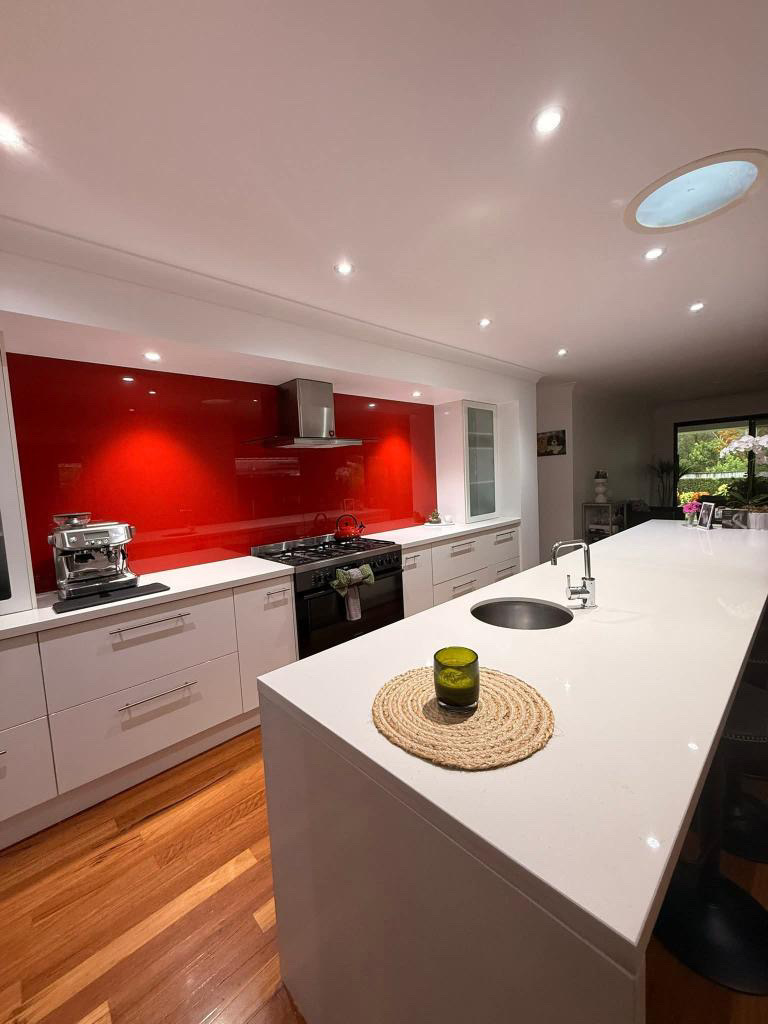 Spotless bathroom sink and mirror