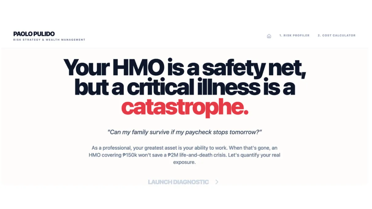 Critical Illness Risk Calculator Toolkit Preview