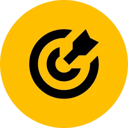 Target with arrow icon representing clear goals and focused strategy at AI Freelance Mastery.