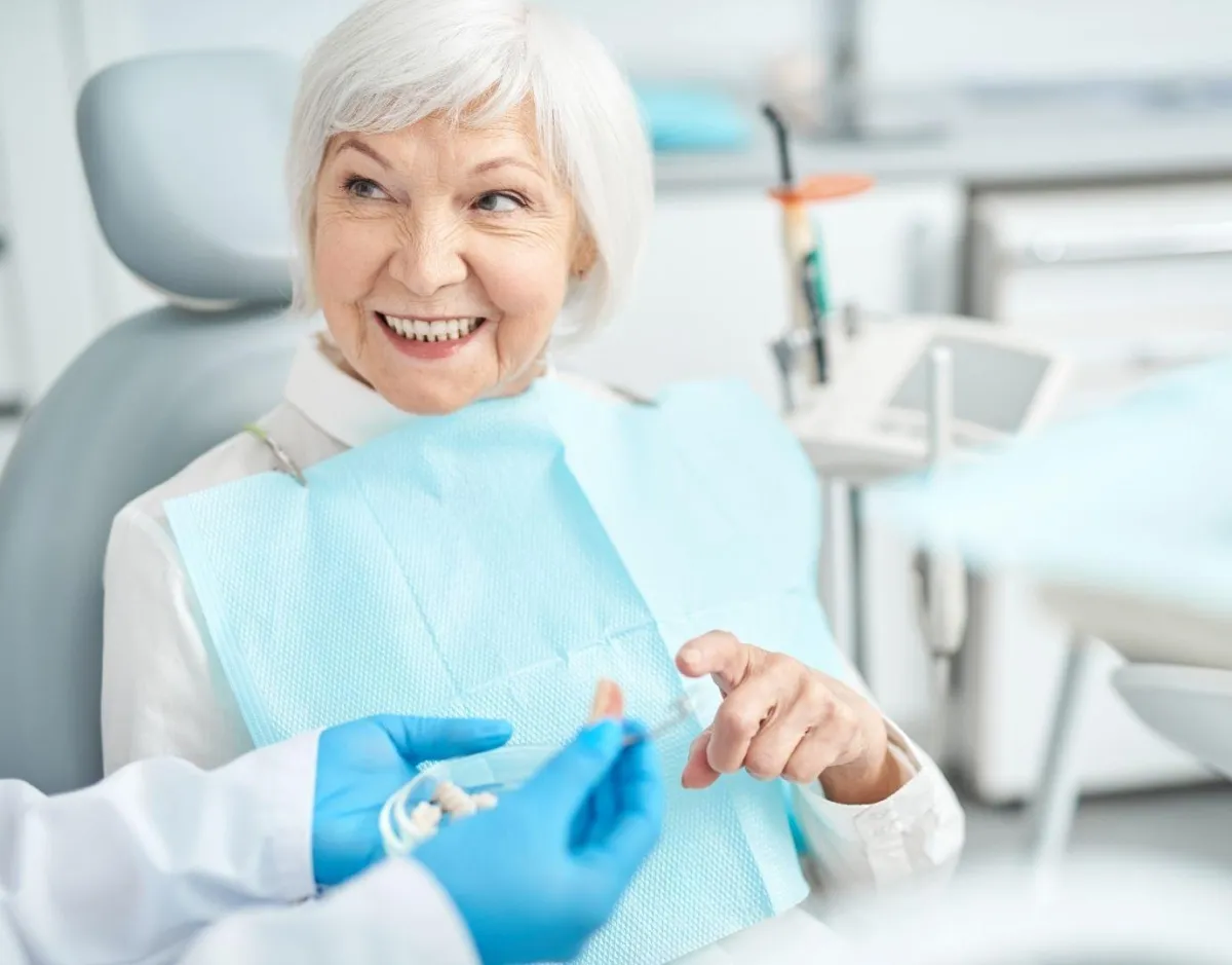 white and pink dentures
