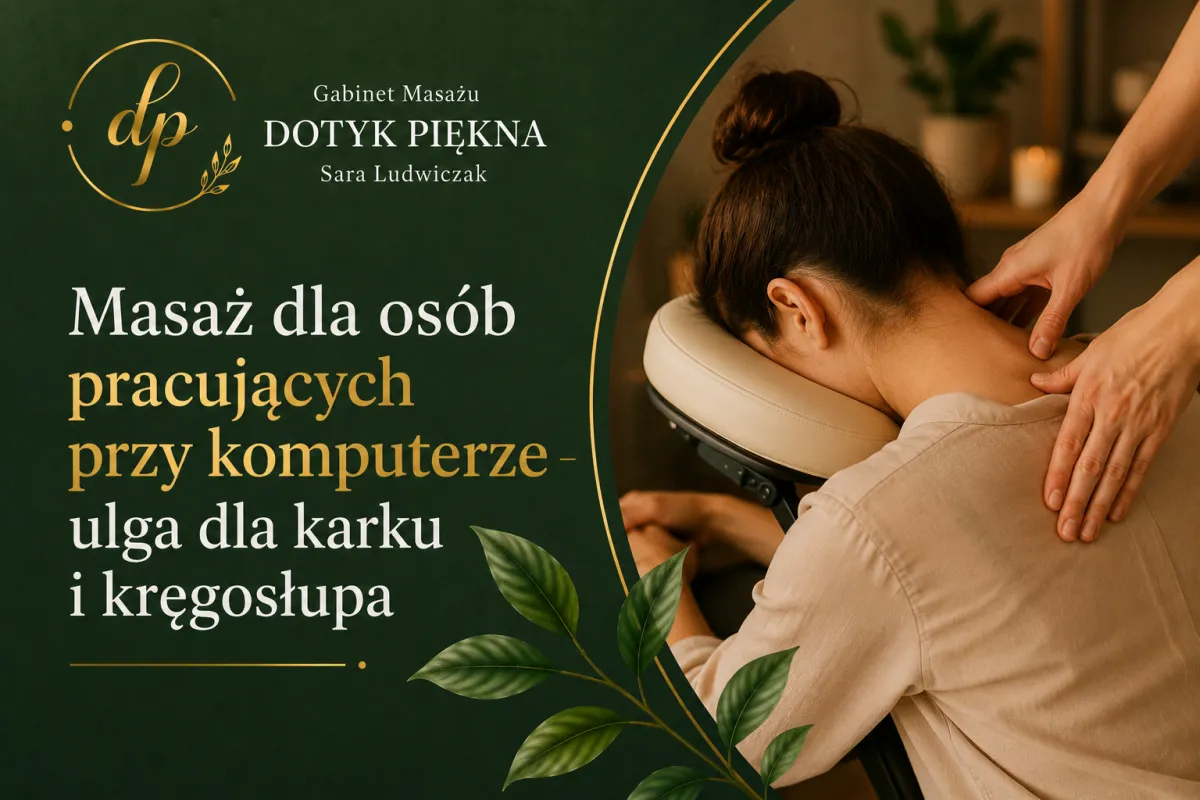 Masaż dla osób pracujących przy komputerze - ulga dla karku i kręgosłupa