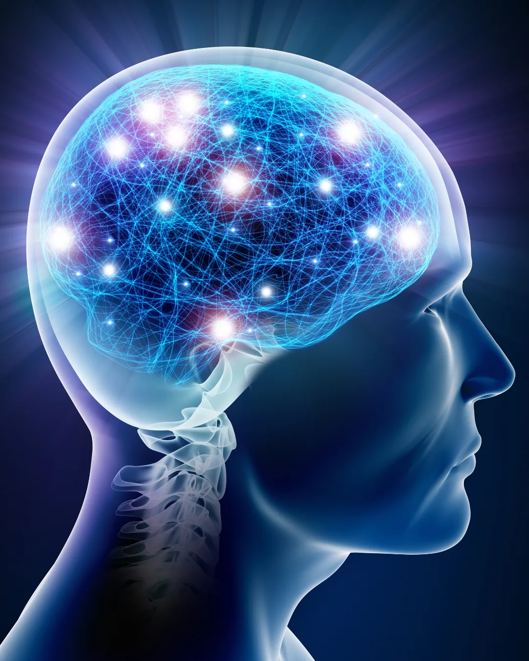 a brain with neurons firing 