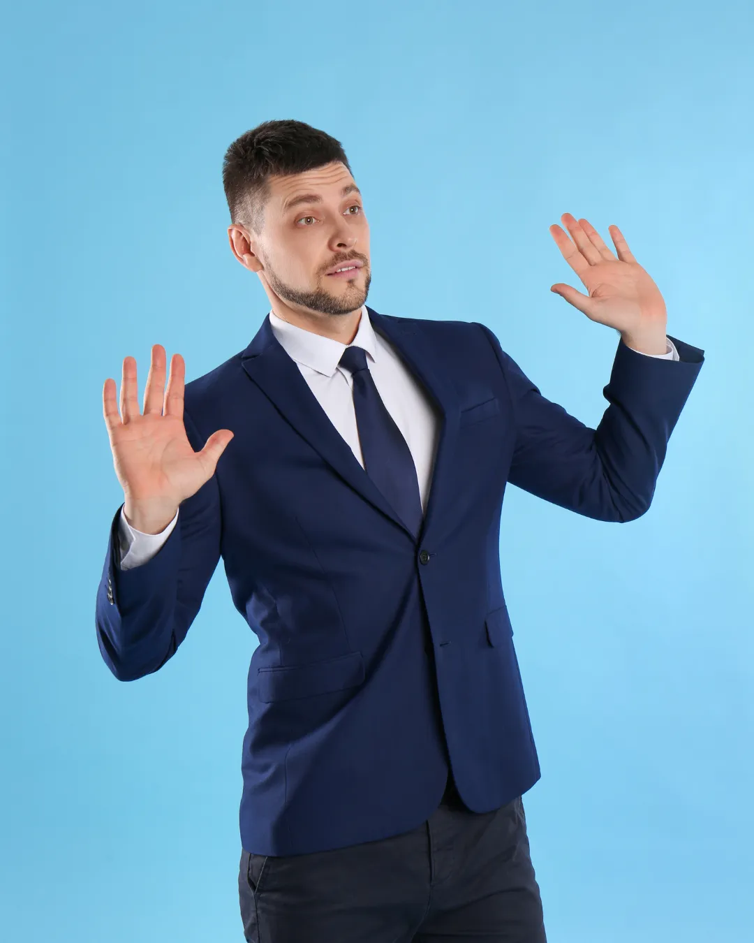 A man avoiding RUO peptides