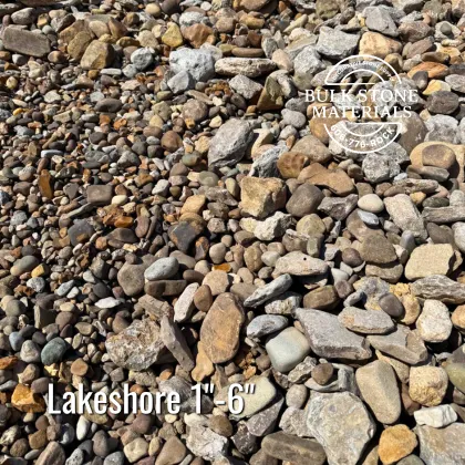 Lakeshore 1 inch to 6 inch river rock