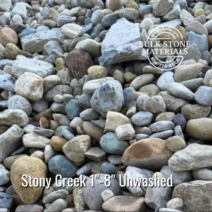 Stony Creek 1 inch to 8 inch unwashed stone