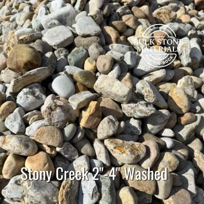 Stony Creek 2 inch to 4 inch washed stone