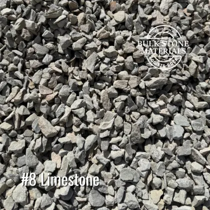 Number 8 limestone aggregate for bulk construction supply