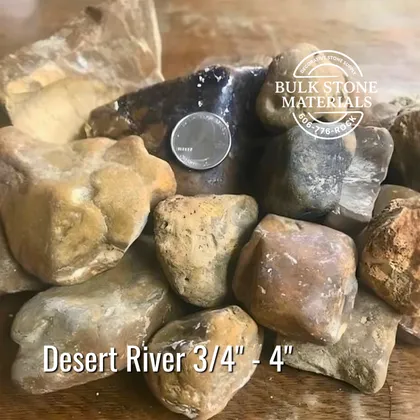 Desert River 3/4 inch to 4 inch stone