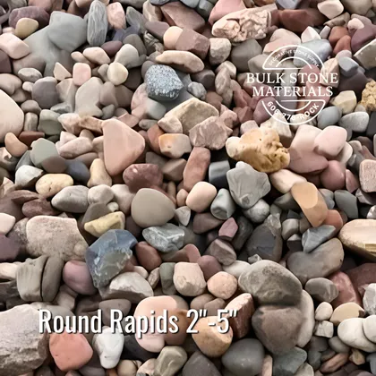 Round Rapids 2 inch to 5 inch river rock