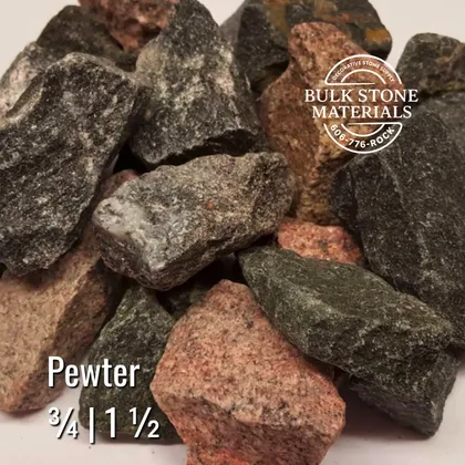 Pewter landscape stone for bulk material buyers