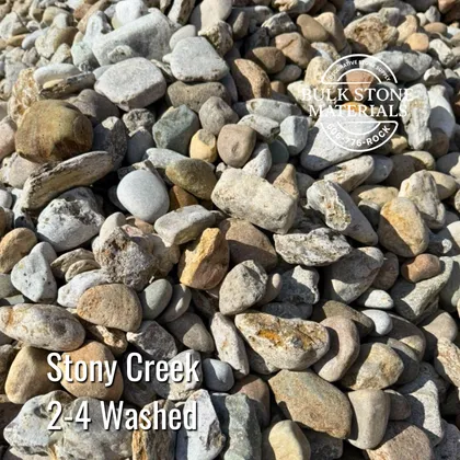Stony Creek 2 inch to 4 inch washed stone