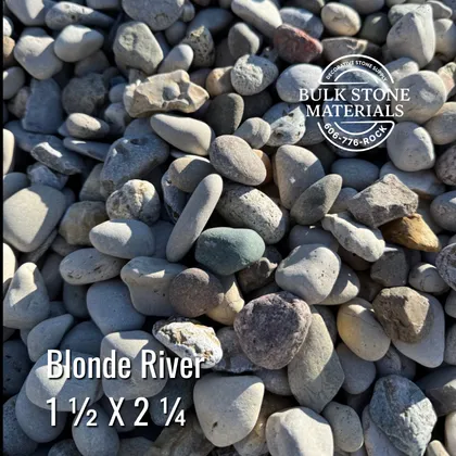 Blonde River decorative river rock