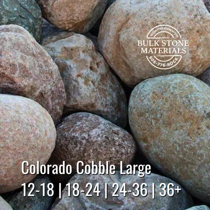 Large Colorado Cobble boulders in 12 inch to 60 inch plus sizes