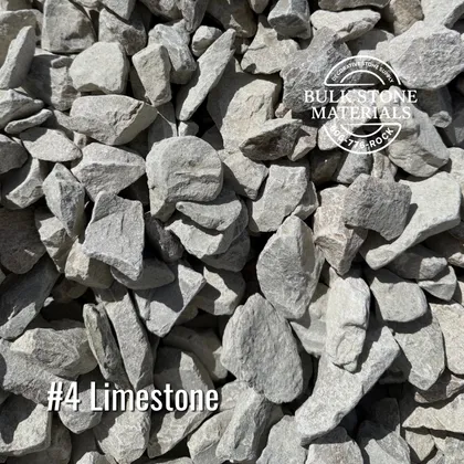 Number 8 limestone aggregate for bulk construction supply