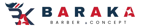 Baraka barber concept logo