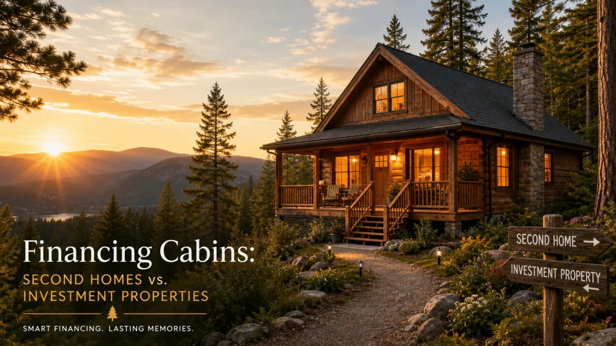 How to Finance a Cabin:  Second home vs Investment Property