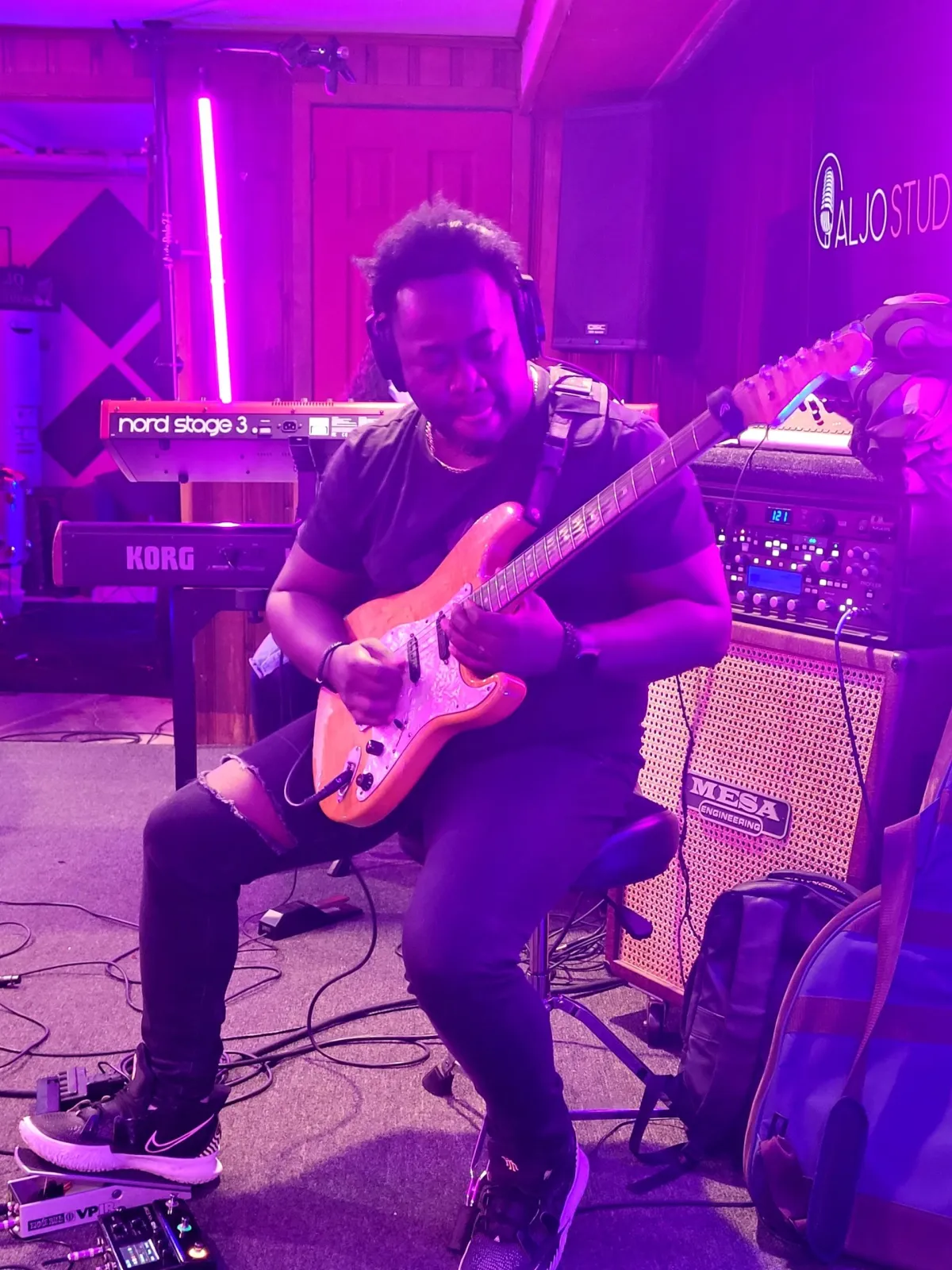 Morganizm performance portrait in studio environment