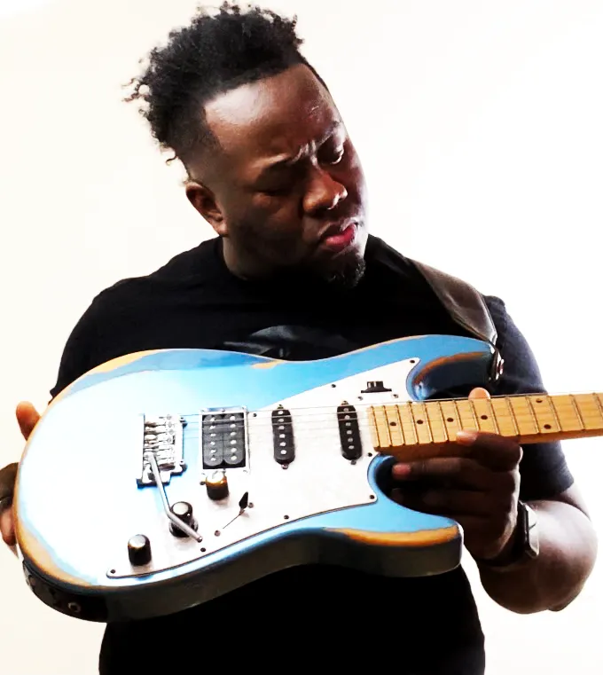 Morganizm performance portrait in studio environment