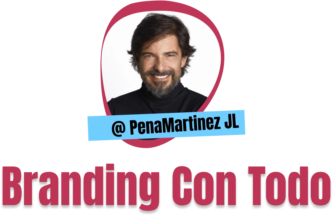 Convierte tu trayectoria en una marca premium. Imagen con fondo rojo y texto en blanco y azul que dice: 'Convierte tu TRAYECTORIA MARCA PREMIUM'. Firma: @PenaMartinezJL