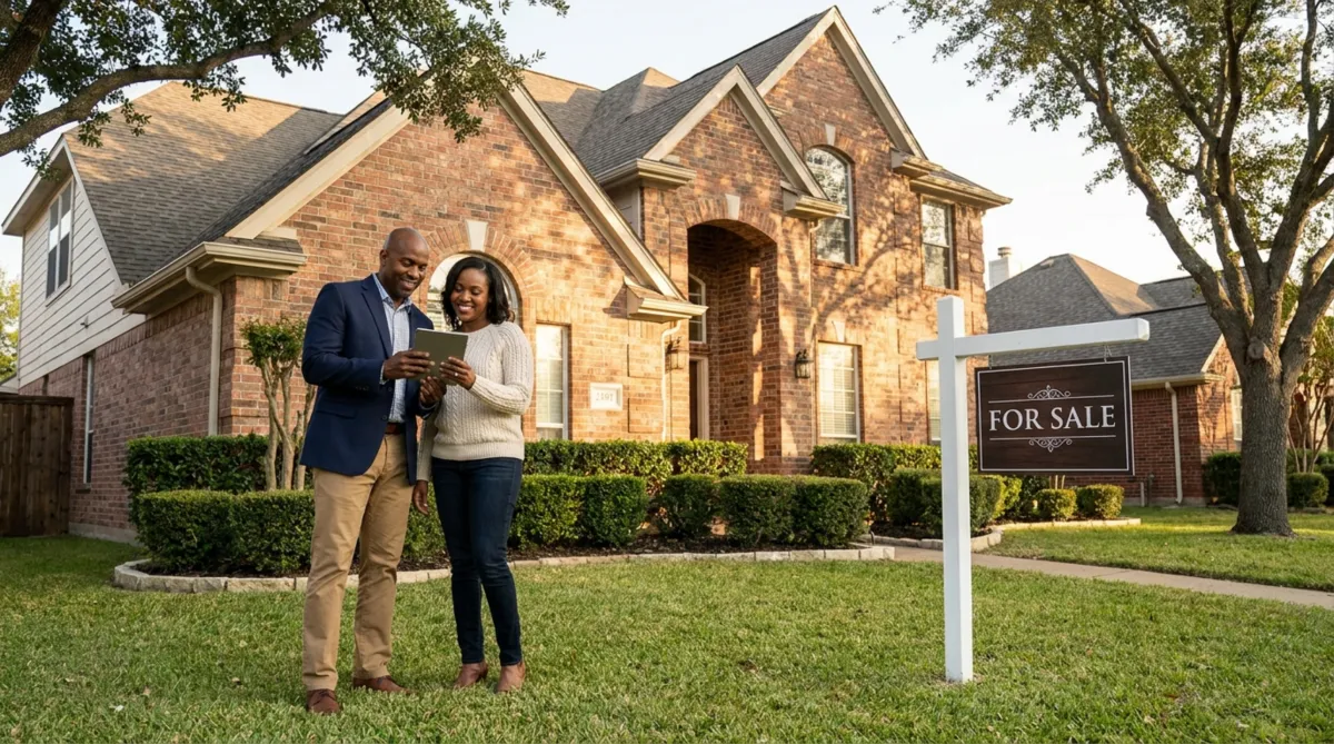 DeSoto TX home with for-sale sign in a 2026 DFW buyer's market