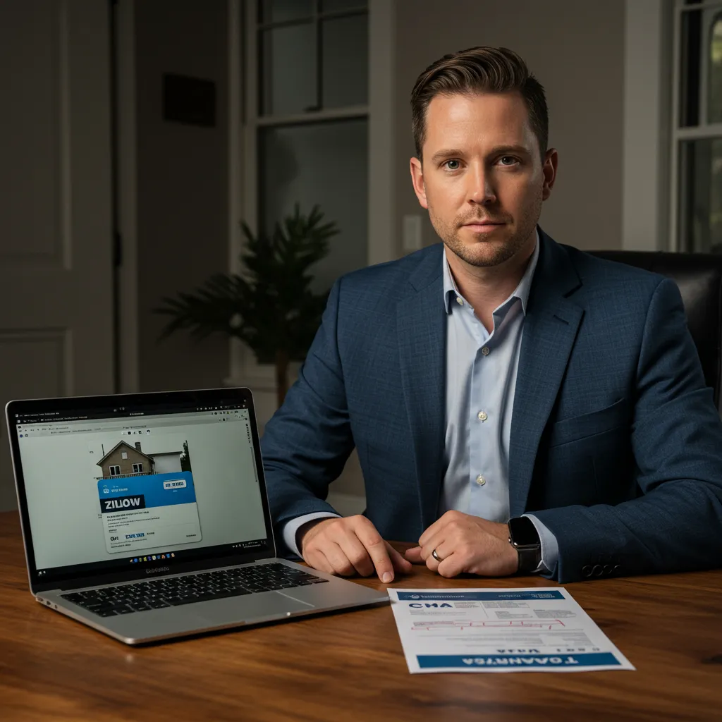 A laptop screen showing a Zillow Zestimate next to a professional real estate agent's detailed CMA report, symbolizing the gap in 2026 DFW data accuracy.